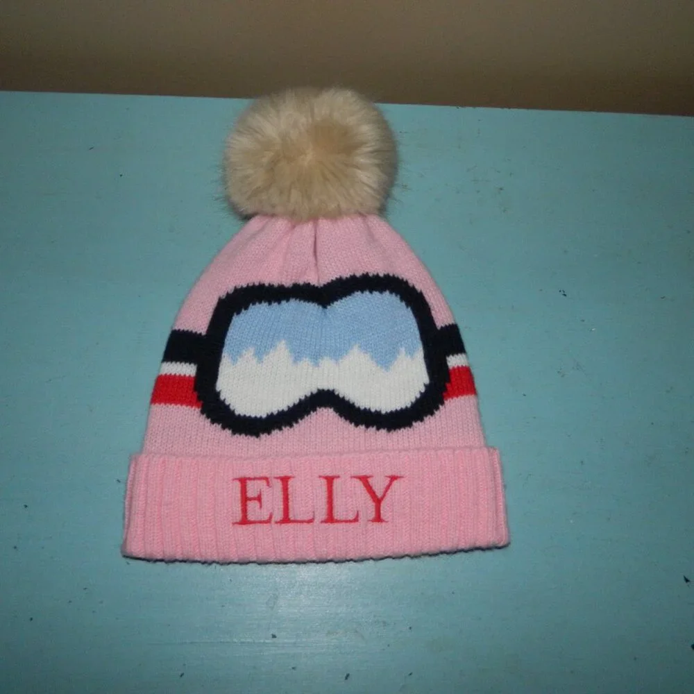 Mark & Graham Ski Google Kids Pom Pom Hat 